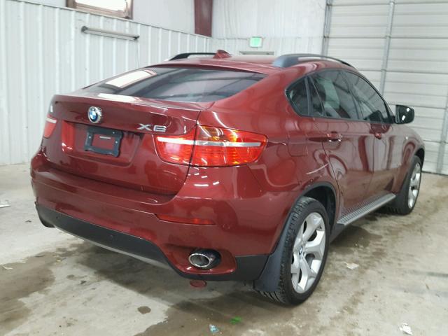 5UXFG43558L221803 - 2008 BMW X6 XDRIVE3 RED photo 4