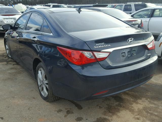 5NPEC4AC9DH576286 - 2013 HYUNDAI SONATA SE BLUE photo 3