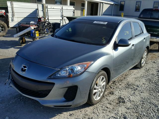 JM1BL1L75C1630304 - 2012 MAZDA 3 I GRAY photo 2