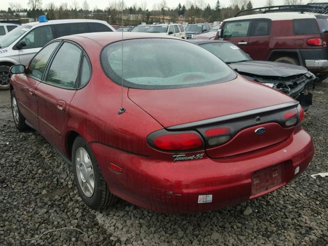 1FAFP53U5XG322688 - 1999 FORD TAURUS SE RED photo 3