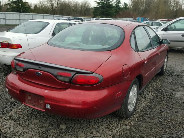 1FAFP53U5XG322688 - 1999 FORD TAURUS SE RED photo 4