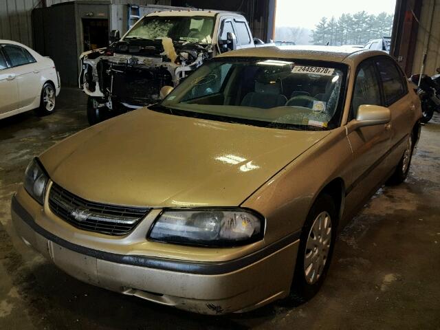 2G1WF52EX59130839 - 2005 CHEVROLET IMPALA GOLD photo 2