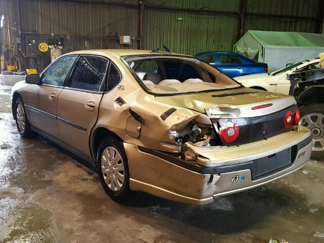 2G1WF52EX59130839 - 2005 CHEVROLET IMPALA GOLD photo 3