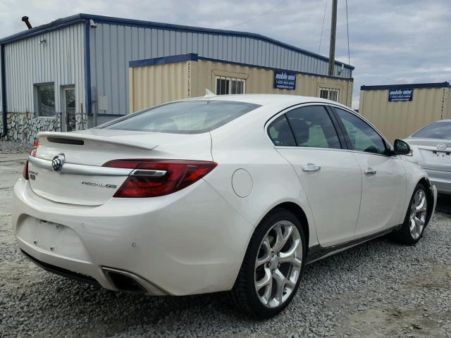 2G4GT5GX2E9315557 - 2014 BUICK REGAL GS WHITE photo 4