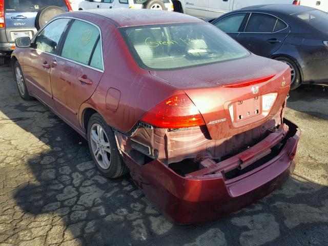 1HGCM56336A182636 - 2006 HONDA ACCORD SE BURGUNDY photo 3