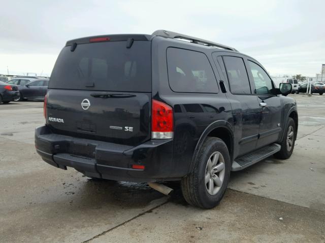 5N1BA08D18N616510 - 2008 NISSAN ARMADA SE BLACK photo 4