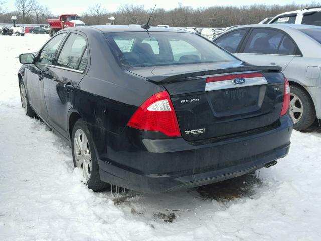 3FAHP0JA7AR394187 - 2010 FORD FUSION SEL BLACK photo 3