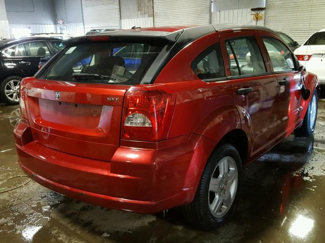 1B3HB48B28D528008 - 2008 DODGE CALIBER SX RED photo 4