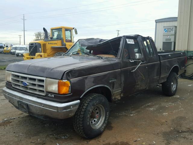 1FTEX14Y6LKA66228 - 1990 FORD F150 BROWN photo 2