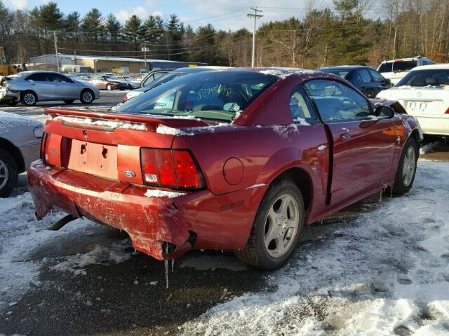 1FAFP40473F427604 - 2003 FORD MUSTANG RED photo 4