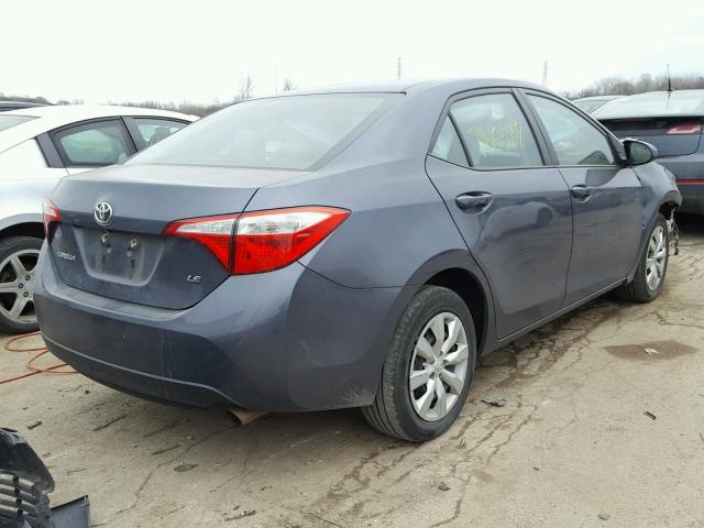 5YFBURHE2EP096194 - 2014 TOYOTA COROLLA L GRAY photo 4