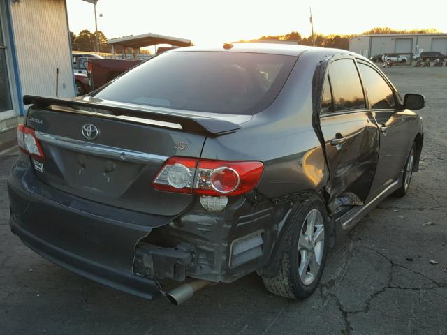 2T1BU4EE0BC649606 - 2011 TOYOTA COROLLA BA GRAY photo 4