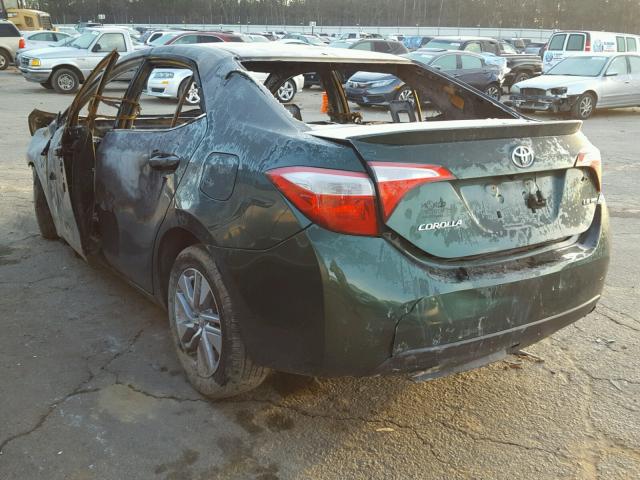 2T1BPRHE0GC557287 - 2016 TOYOTA COROLLA EC GREEN photo 3