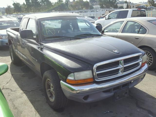 1B7GL22X7YS653954 - 2000 DODGE DAKOTA BLACK photo 1