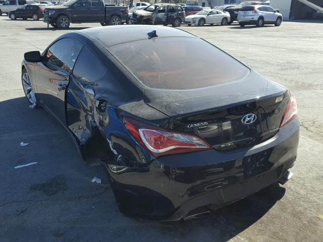 KMHHT6KDXDU096775 - 2013 HYUNDAI GENESIS CO BLACK photo 3