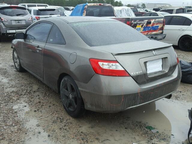 2HGFG12866H538481 - 2006 HONDA CIVIC EX GRAY photo 3