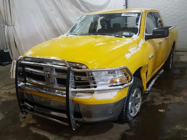 1D3HV18P29S804787 - 2009 DODGE RAM 1500 YELLOW photo 2