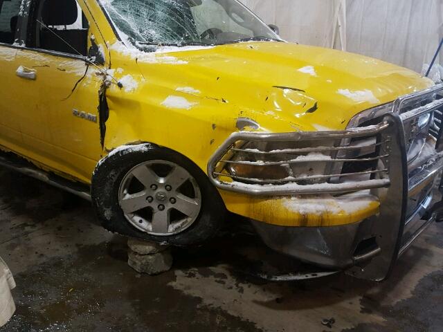 1D3HV18P29S804787 - 2009 DODGE RAM 1500 YELLOW photo 9