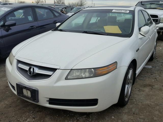 19UUA66225A000949 - 2005 ACURA TL WHITE photo 2