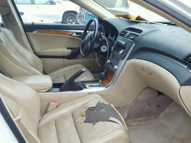 19UUA66225A000949 - 2005 ACURA TL WHITE photo 5