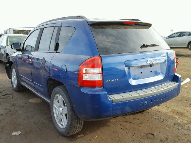 1J4NF4FB5AD512796 - 2010 JEEP COMPASS SP BLUE photo 3