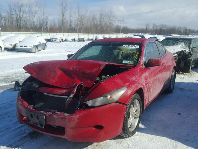 1HGCS12309A024151 - 2009 HONDA ACCORD LX RED photo 2