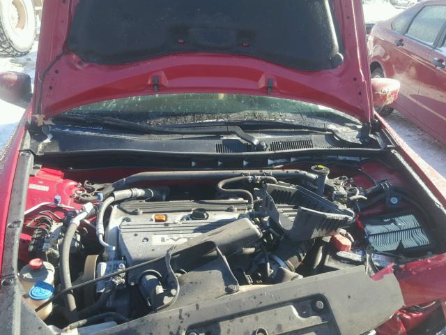 1HGCS12309A024151 - 2009 HONDA ACCORD LX RED photo 7