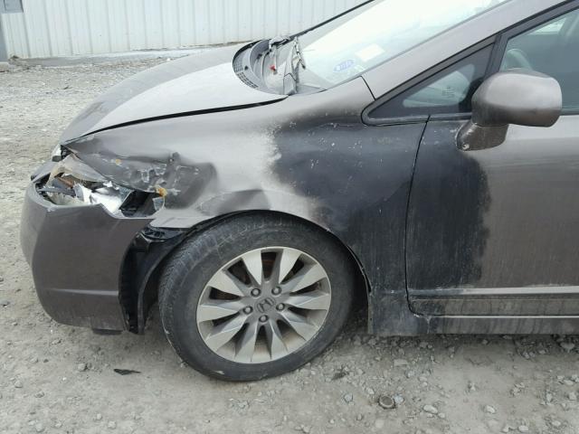 19XFA1F60AE082281 - 2010 HONDA CIVIC GRAY photo 9