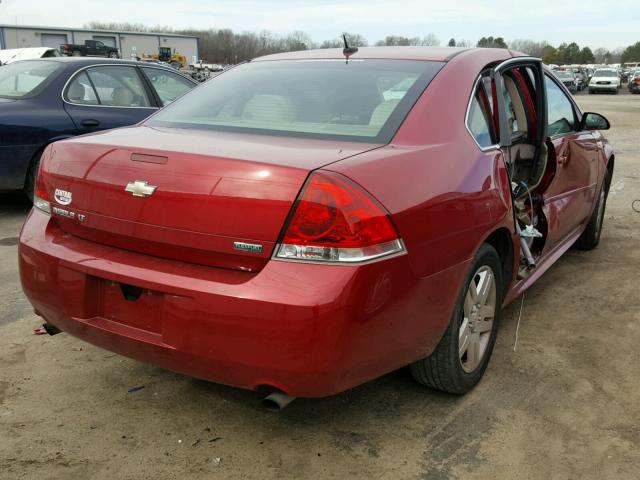 2G1WB5E33D1135111 - 2013 CHEVROLET IMPALA LT RED photo 4