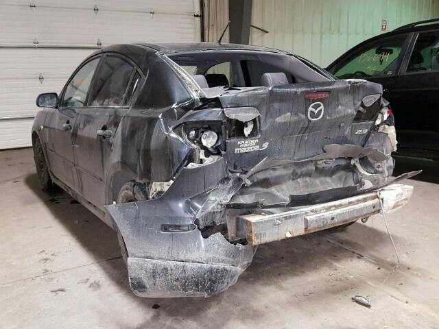 JM1BK123061422966 - 2006 MAZDA 3 S BLACK photo 3