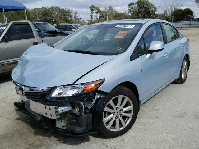 2HGFB2F92CH526265 - 2012 HONDA CIVIC EXL Niebieski zdjęcie 2
