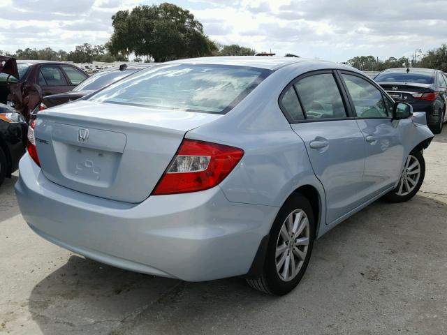 2HGFB2F92CH526265 - 2012 HONDA CIVIC EXL BLUE photo 4