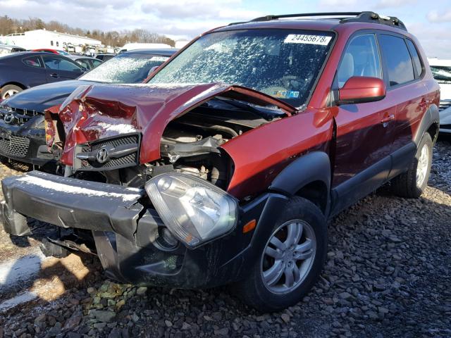 KM8JN72D56U332916 - 2006 HYUNDAI TUCSON GLS RED photo 2