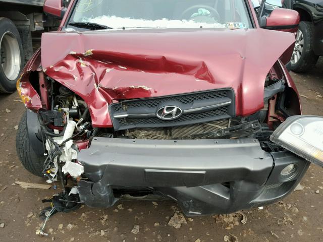 KM8JN72D56U332916 - 2006 HYUNDAI TUCSON GLS RED photo 7