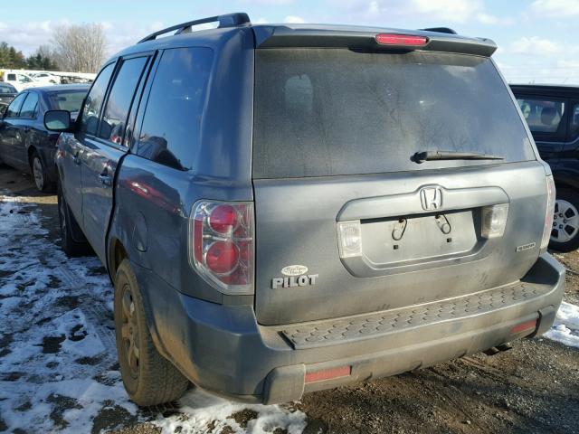 5FNYF18498B029668 - 2008 HONDA PILOT EX CHARCOAL photo 3