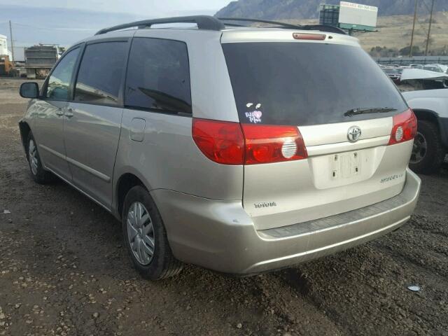 5TDZK23C37S035321 - 2007 TOYOTA SIENNA CE SILVER photo 3