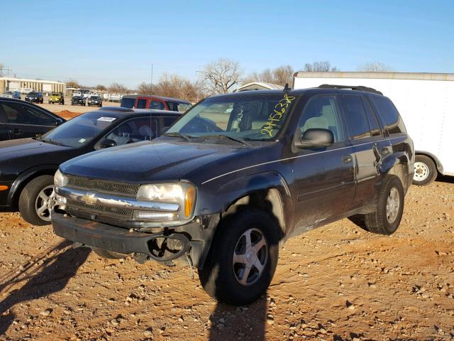 1GNDS13S662224408 - 2006 CHEVROLET TRAILBLAZE BLACK photo 2