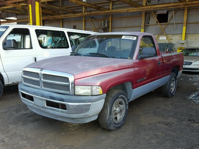 1B7HC16X1XS132428 - 1999 DODGE RAM 1500 RED photo 2