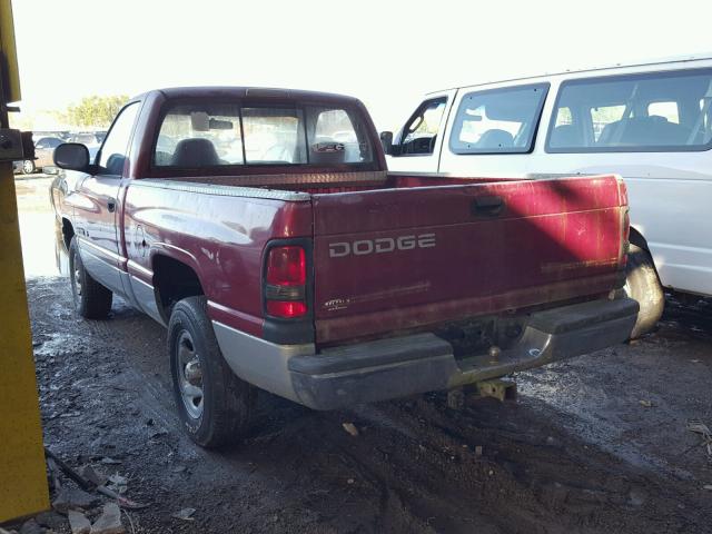 1B7HC16X1XS132428 - 1999 DODGE RAM 1500 RED photo 3