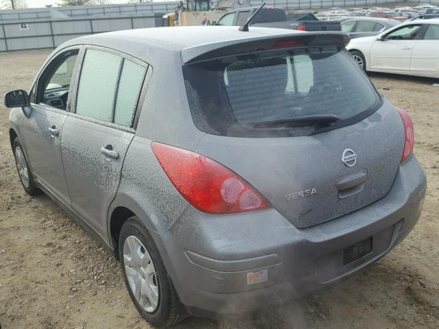 3N1BC1CP1CK292675 - 2012 NISSAN VERSA S GRAY photo 3