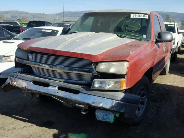 2GCEC19X531278324 - 2003 CHEVROLET SILVERADO RED photo 2