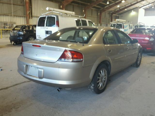 1C3EL56R62N197668 - 2002 CHRYSLER SEBRING LX TAN photo 4