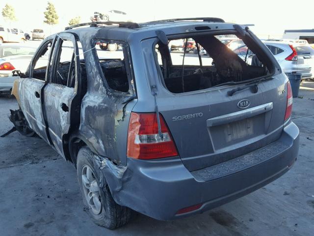 KNDJD735785774186 - 2008 KIA SORENTO EX GRAY photo 3