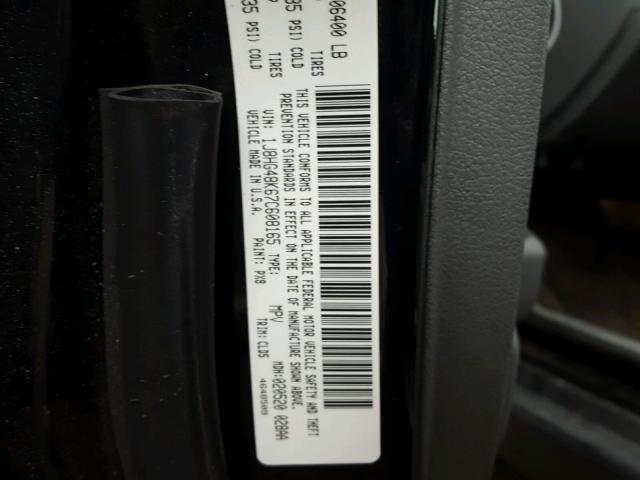 1J8HG48K67C608165 - 2007 JEEP COMMANDER BLACK photo 10