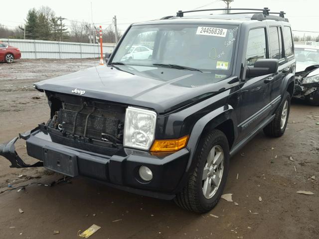 1J8HG48K67C608165 - 2007 JEEP COMMANDER BLACK photo 2