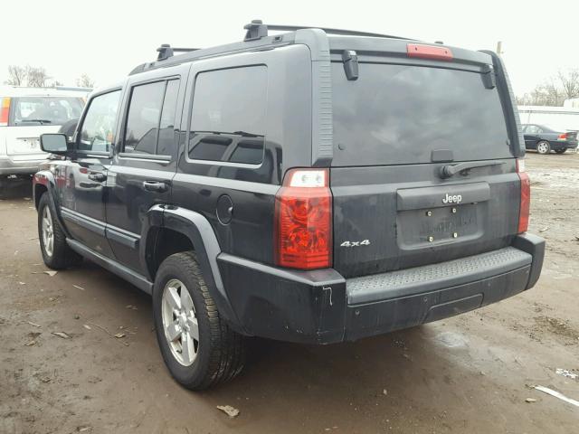 1J8HG48K67C608165 - 2007 JEEP COMMANDER BLACK photo 3