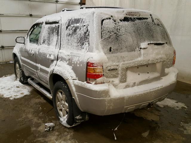 1FMYU94135KA56911 - 2005 FORD ESCAPE LIM SILVER photo 3