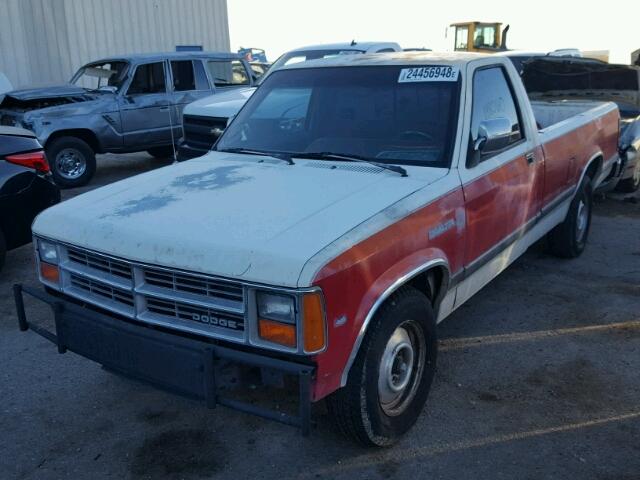 1B7GN14M2HS331181 - 1987 DODGE DAKOTA TWO TONE photo 2