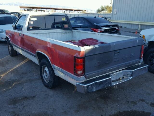 1B7GN14M2HS331181 - 1987 DODGE DAKOTA TWO TONE photo 3