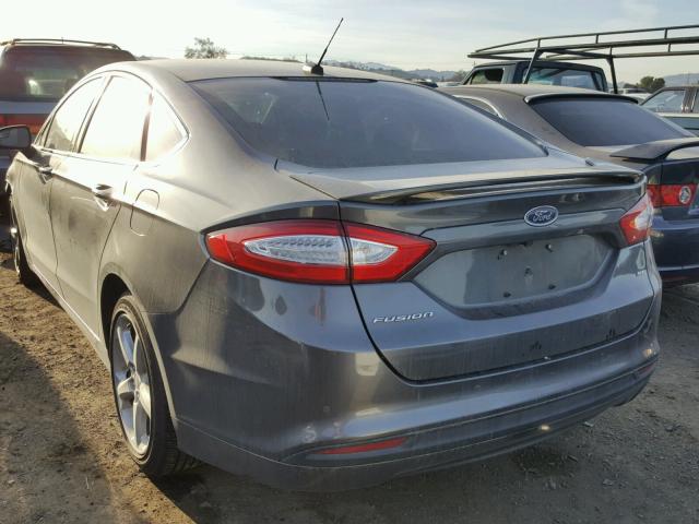 3FA6P0H71GR343052 - 2016 FORD FUSION SE GRAY photo 3